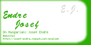 endre josef business card